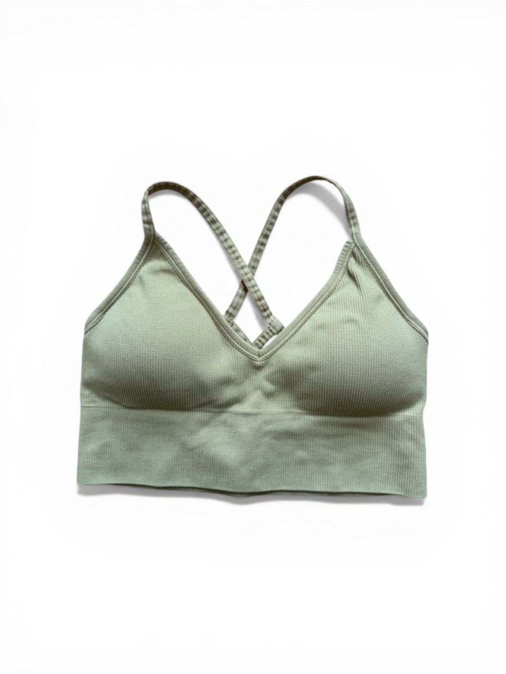DSG Ribbed V-Neck Bralette in Gold
